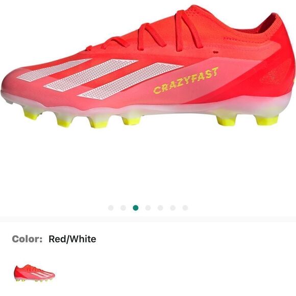 Adidas X Crazyfast FxG Red and White Women's Soccer Cleats sz 7 - Picture 4 of 11
